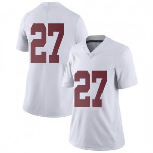 NCAA Women's Alabama Crimson Tide #27 Kyle Edwards Stitched College Nike Authentic No Name White Football Jersey FR17W82PW